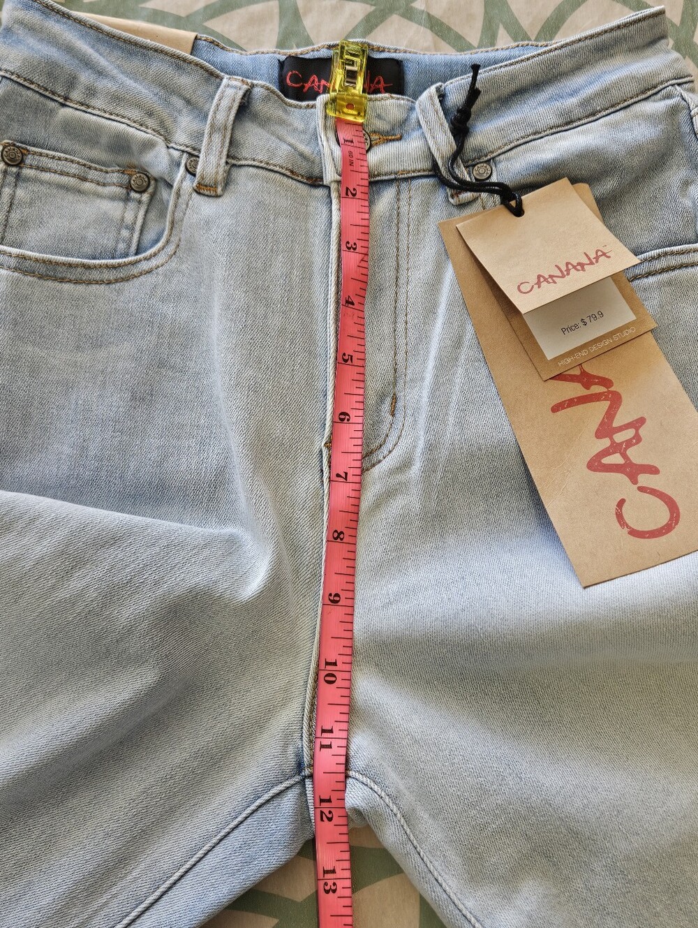 Canana High-Rise Baggy Wide Leg Jeans in Light Blue Wash Size 25 - Picture 7 of 15